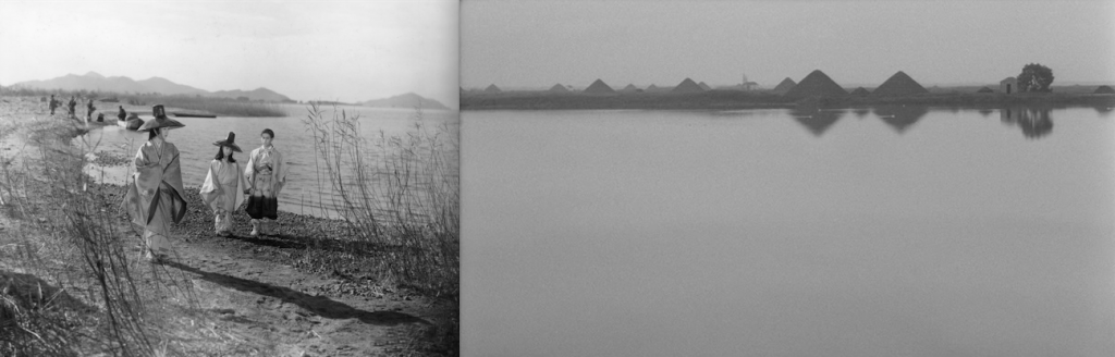 Sanshô dayû (O Intendente Sansho, 1954) à esquerda, Mudar de Vida (1966) à direita.